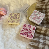 INS Simple Pink Love ~ Niche Girl Heart Colored Contact Lens Case